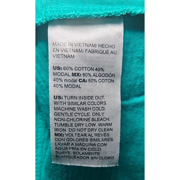 Chicos Women's XL Ultimate Tee Button Back Slub Knit Teal/Green Cotton/Modal - Picture 8 of 11